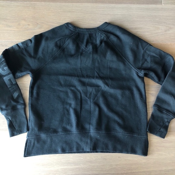 Tommy Hilfiger sport black sweatshirt logo sleeve size small hoodie crewneck - Picture 7 of 7